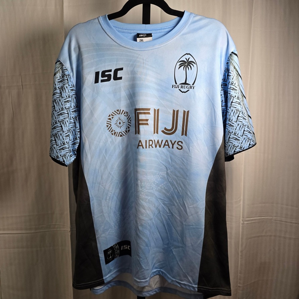 ISC Men's 2XL Fiji‎ Rugby World HSBC Sevens Series Airways Jersey T-Shirt